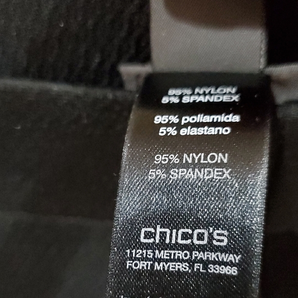 Chico's Black Wide Leg Dressy Pants For Night Out - Picture 3 of 8